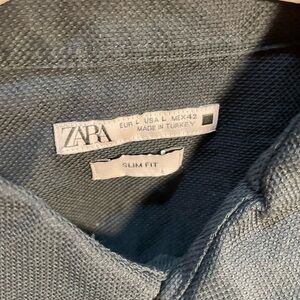 Zara charcoal long sleeved shirt